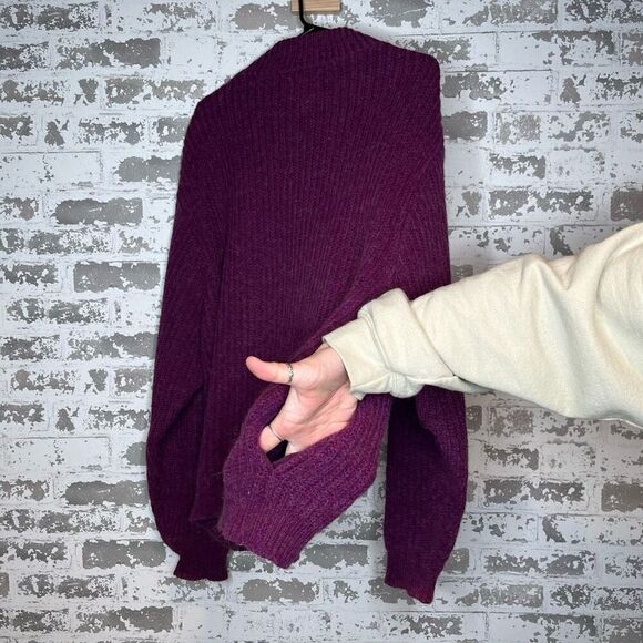 L.L. Bean | women vintage purple wool and alpac sweater with zipper - Picture 9 of 11